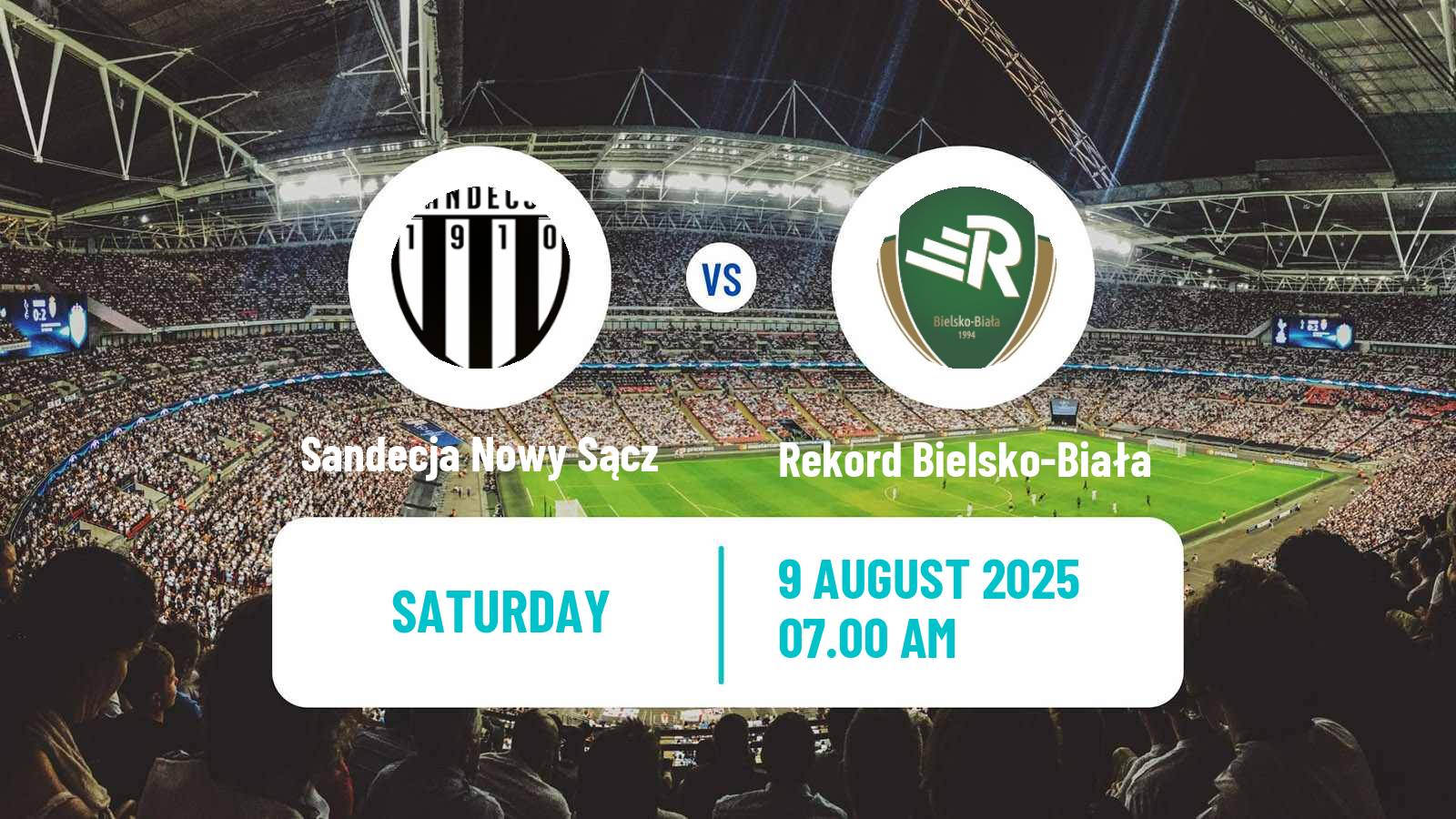 Soccer Polish Division 2 Sandecja Nowy Sącz - Rekord Bielsko-Biała