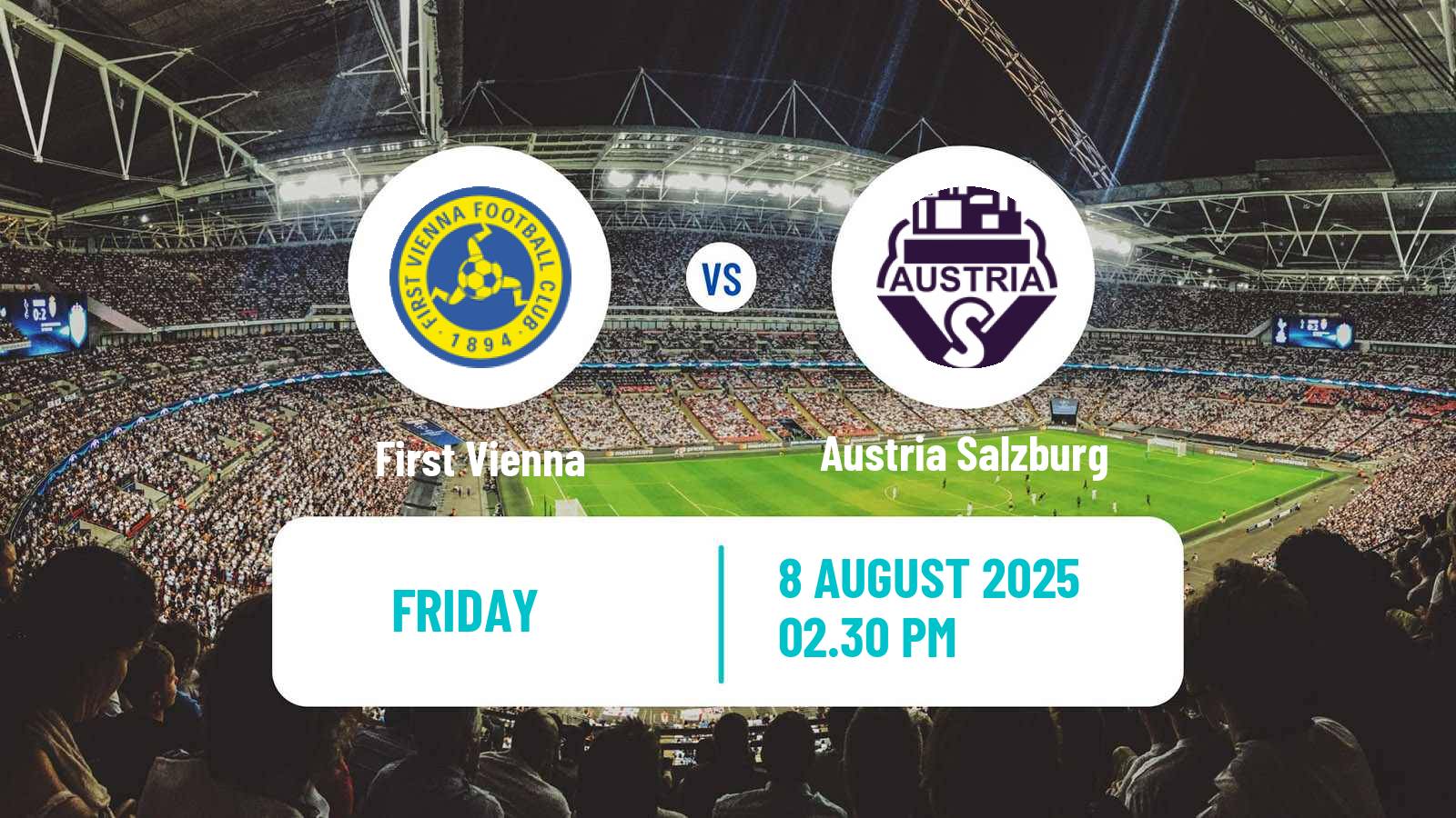 Soccer Austrian 2 Liga First Vienna - Austria Salzburg