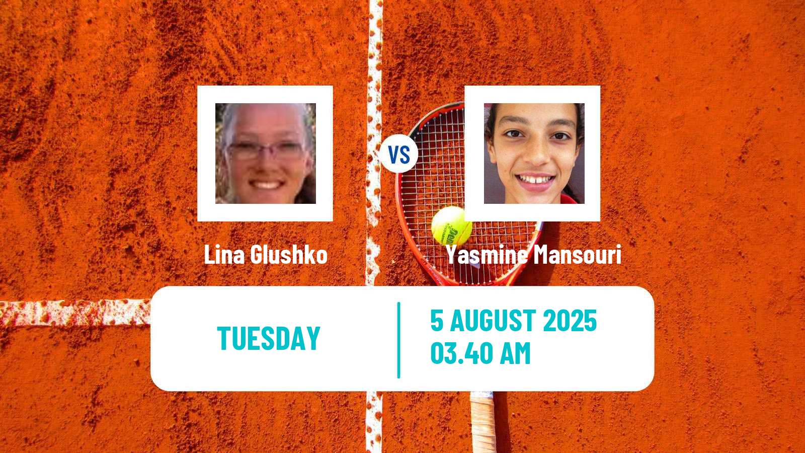 Tennis ITF W50 Ourense Women Lina Glushko - Yasmine Mansouri