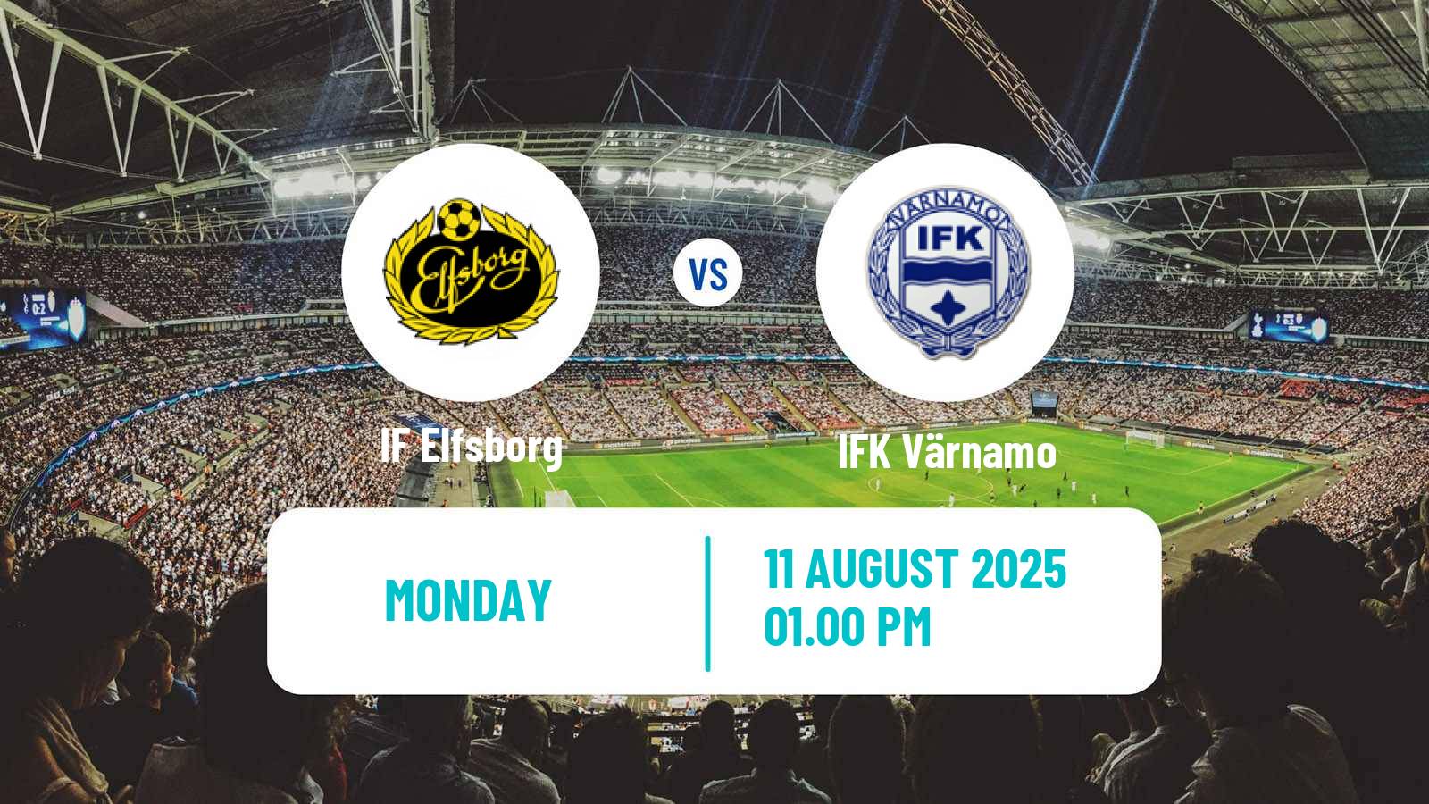 Soccer Swedish Allsvenskan Elfsborg - Värnamo