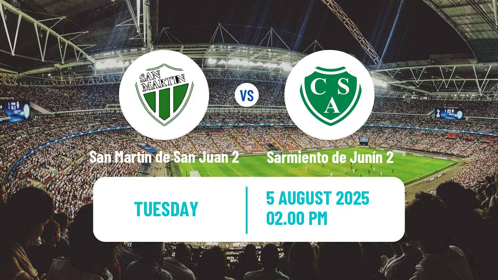 Soccer Argentinian Reserve League San Martín de San Juan 2 - Sarmiento de Junín 2