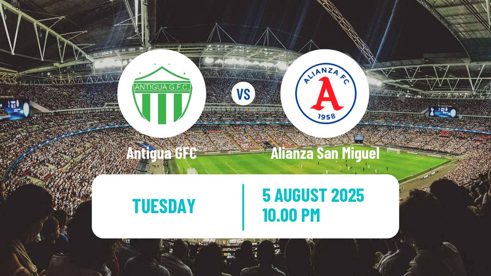 Soccer CONCACAF Central American Cup Antigua GFC - Alianza San Miguel
