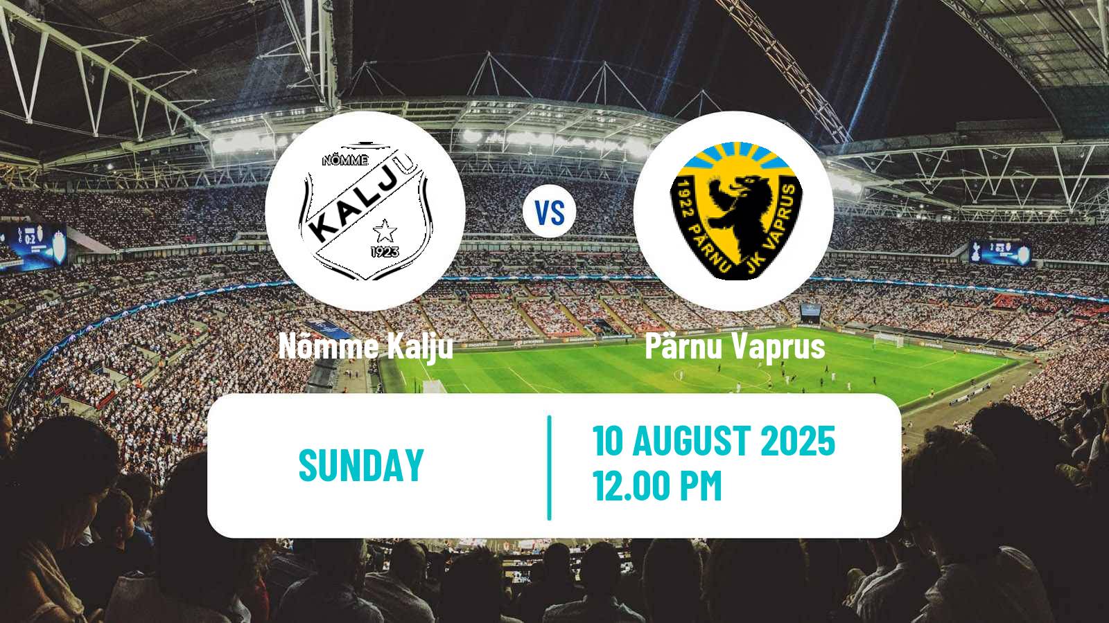 Soccer Estonian Meistriliiga Nõmme Kalju - Pärnu Vaprus