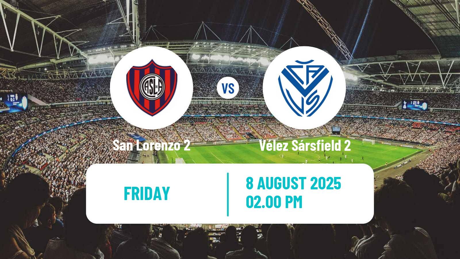 Soccer Argentinian Reserve League San Lorenzo 2 - Vélez Sársfield 2