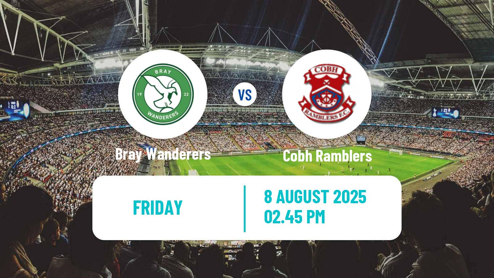 Soccer Irish Division 1 Bray Wanderers - Cobh Ramblers