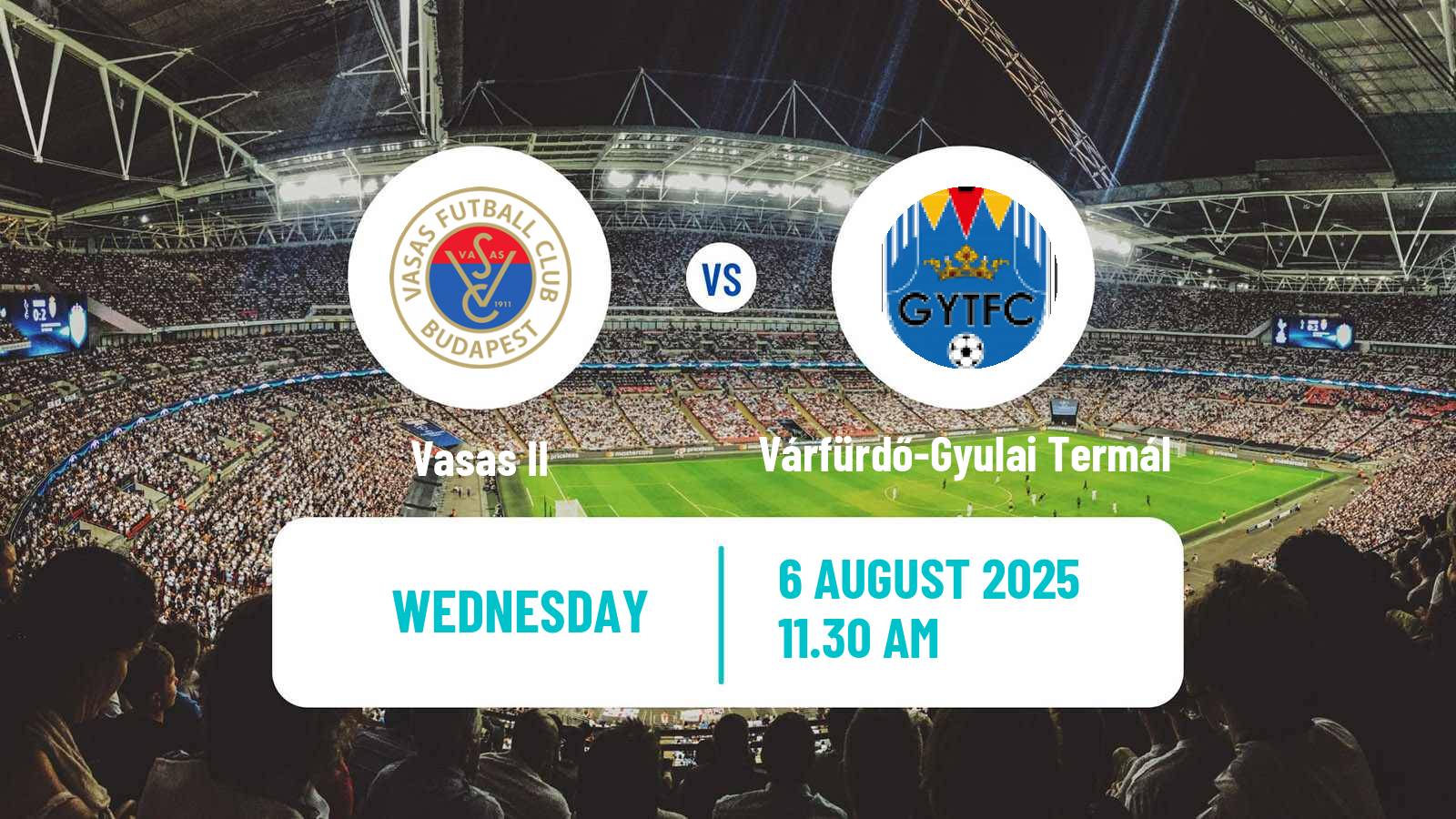 Soccer Hungarian NB III Southeast Vasas II - Várfürdő-Gyulai Termál