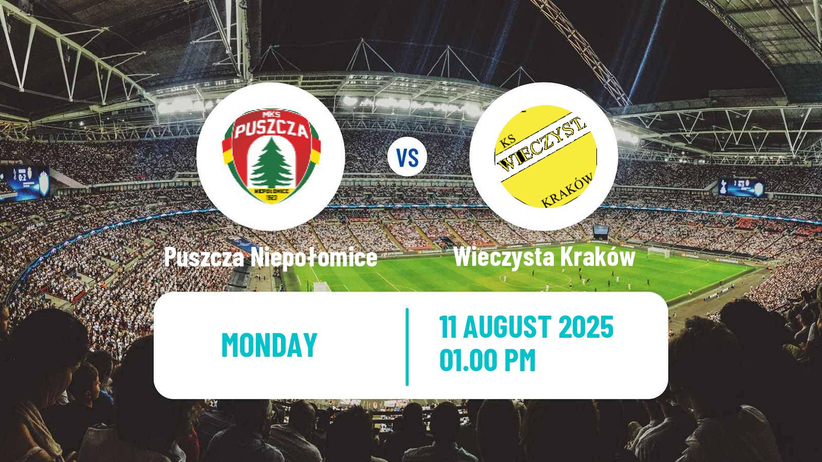 Soccer Polish Division 1 Puszcza Niepołomice - Wieczysta Kraków