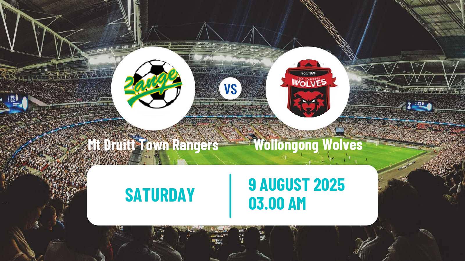 Soccer Australian NPL NSW Mt Druitt Town Rangers - Wollongong Wolves