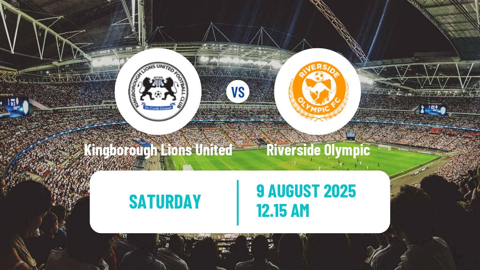 Soccer Australian NPL Tasmania Kingborough Lions United - Riverside Olympic