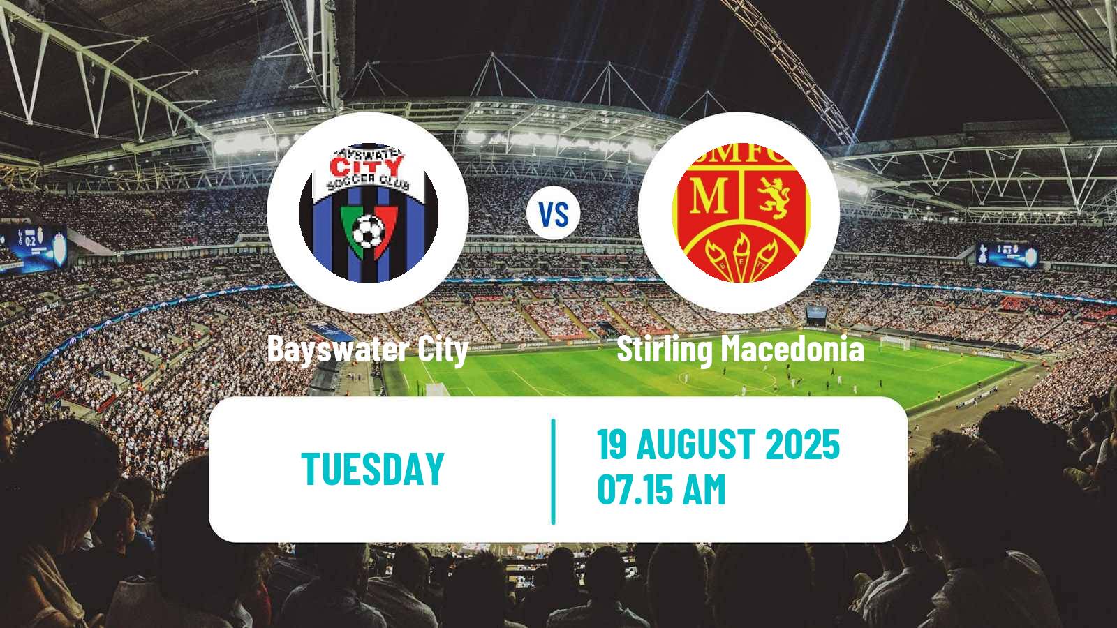 Soccer Australian NPL Western Australia Bayswater City - Stirling Macedonia