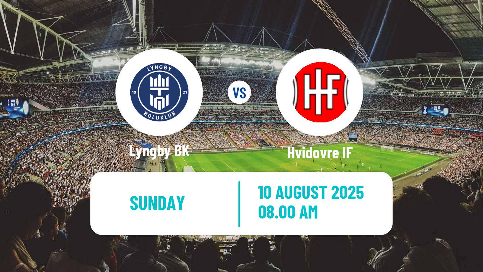 Soccer Danish 1 Division Lyngby BK - Hvidovre