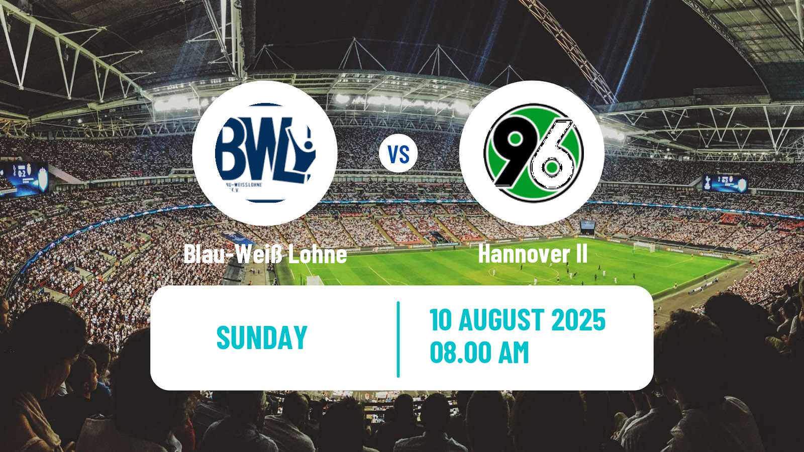 Soccer German Regionalliga North Blau-Weiß Lohne - Hannover II