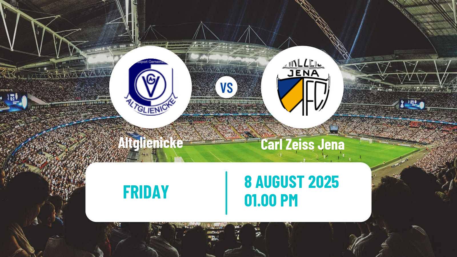 Soccer German Regionalliga Nordost Altglienicke - Carl Zeiss Jena