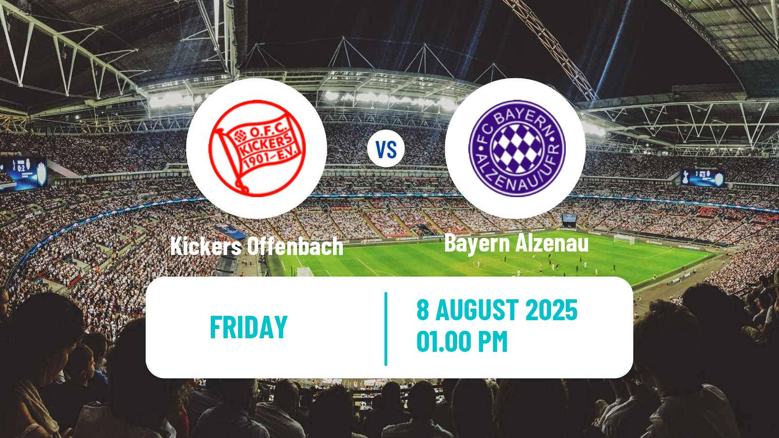 Soccer German Regionalliga Sudwest Kickers Offenbach - Bayern Alzenau