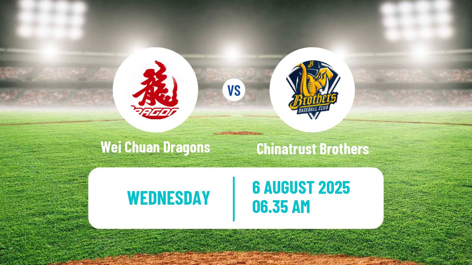 Baseball Taiwan CPBL Wei Chuan Dragons - Chinatrust Brothers