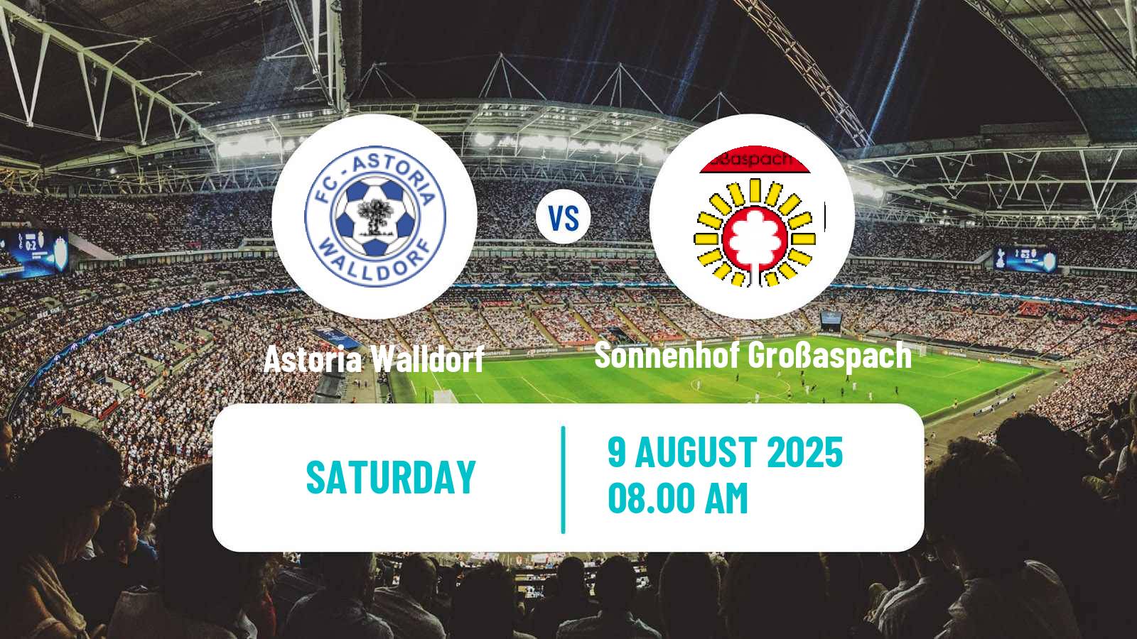 Soccer German Regionalliga Sudwest Astoria Walldorf - Sonnenhof Großaspach