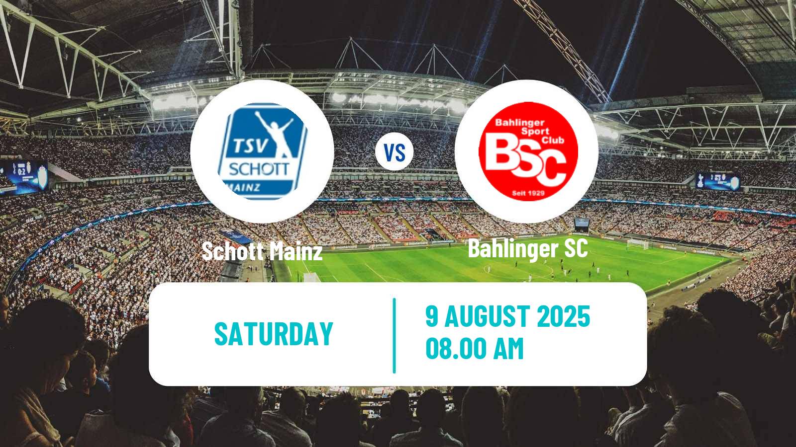 Soccer German Regionalliga Sudwest Schott Mainz - Bahlinger