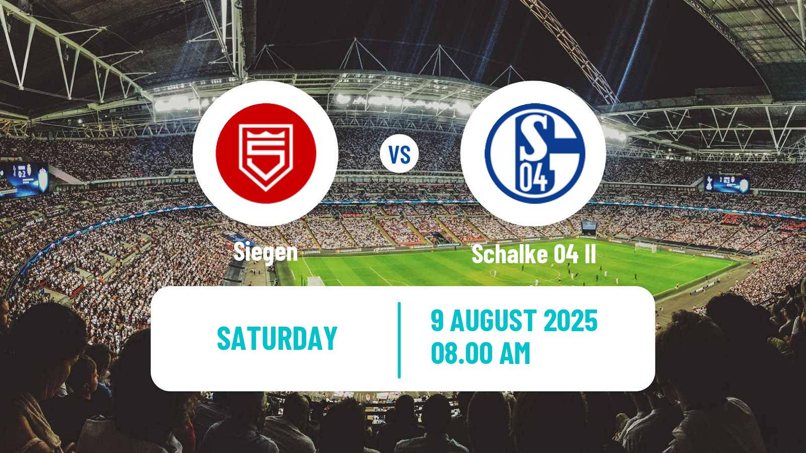 Soccer German Regionalliga West Siegen - Schalke 04 II