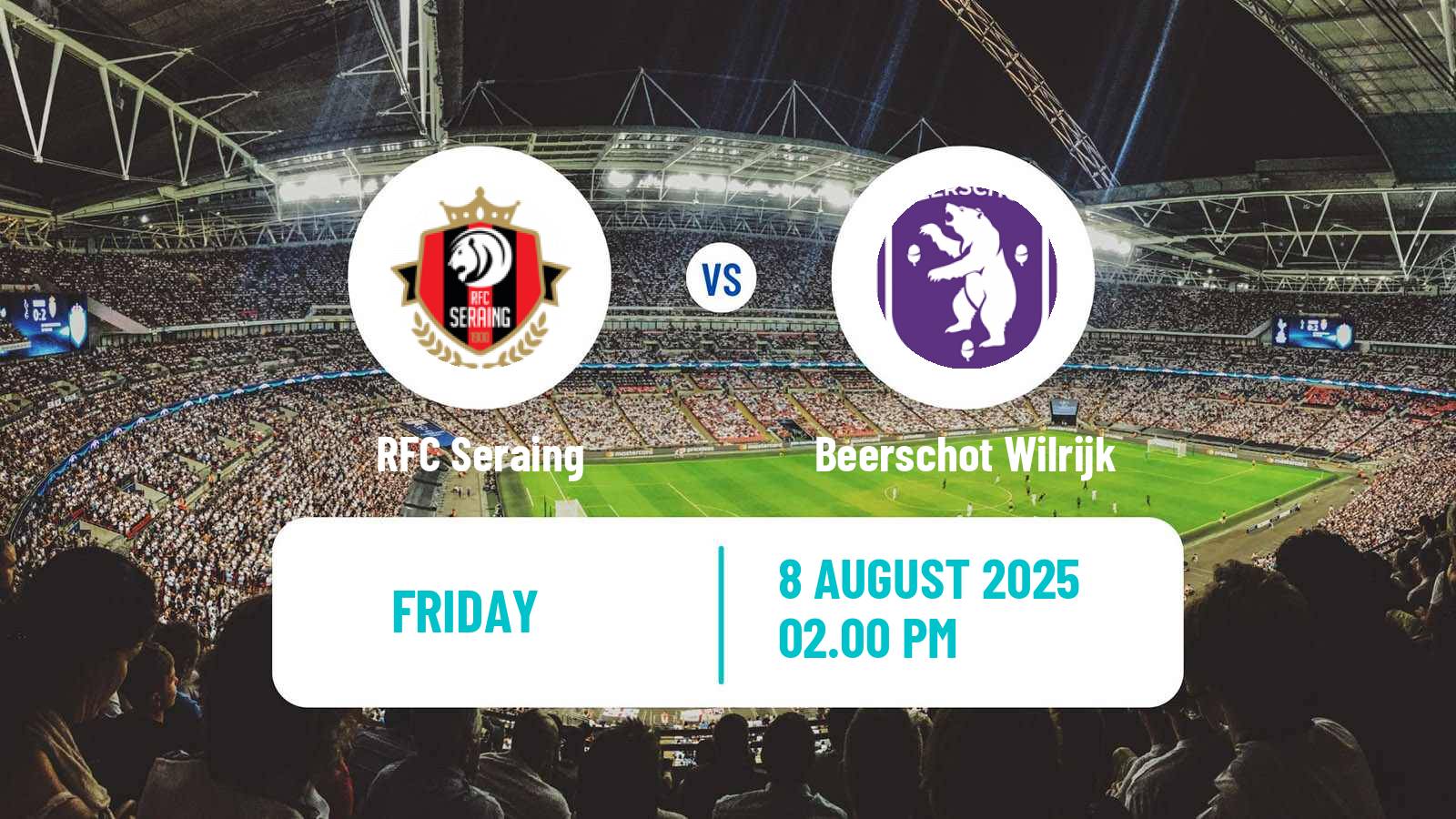 Soccer Belgian Сhallenger Pro League Seraing - Beerschot Wilrijk