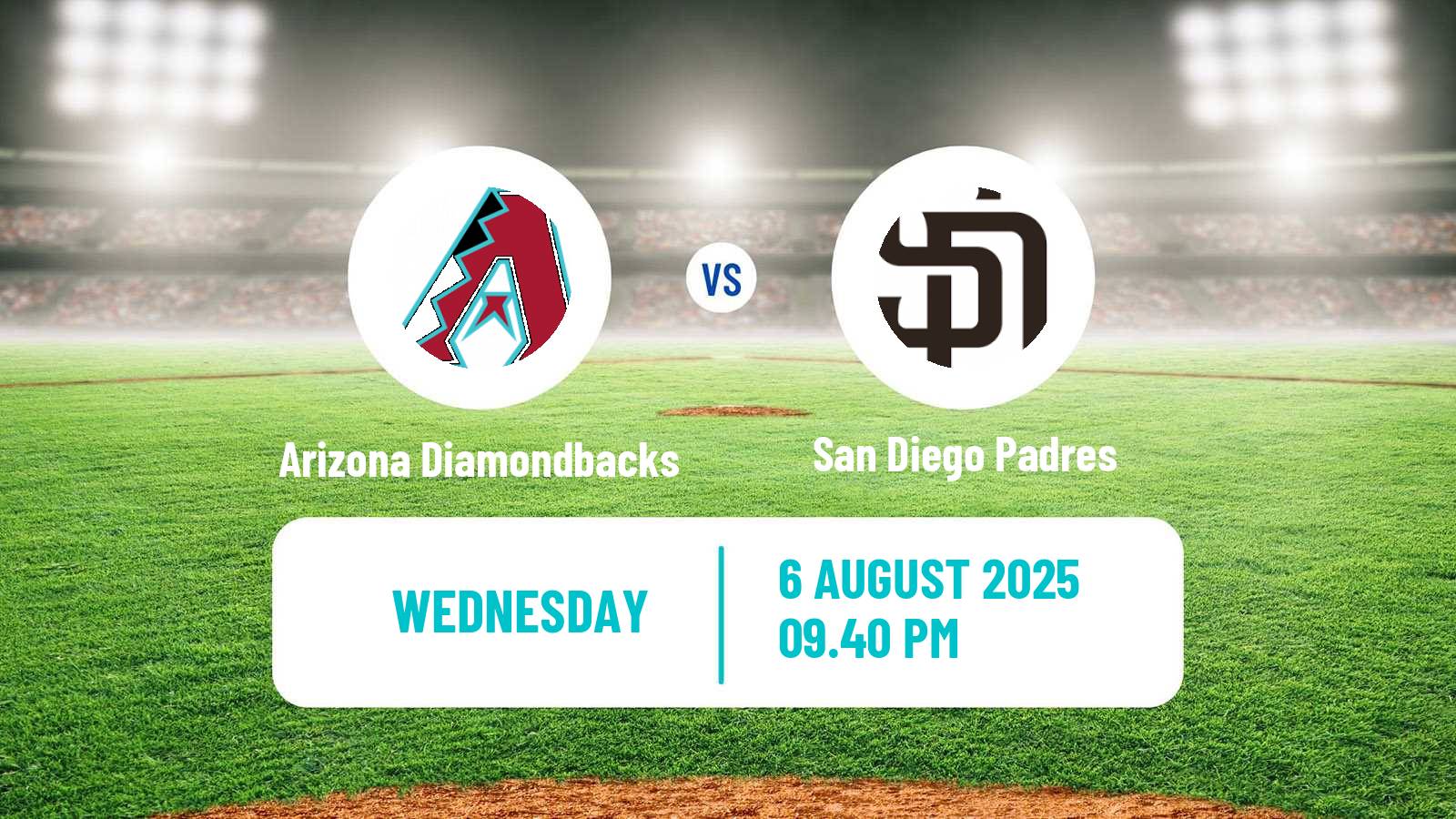 Baseball MLB Arizona Diamondbacks - San Diego Padres