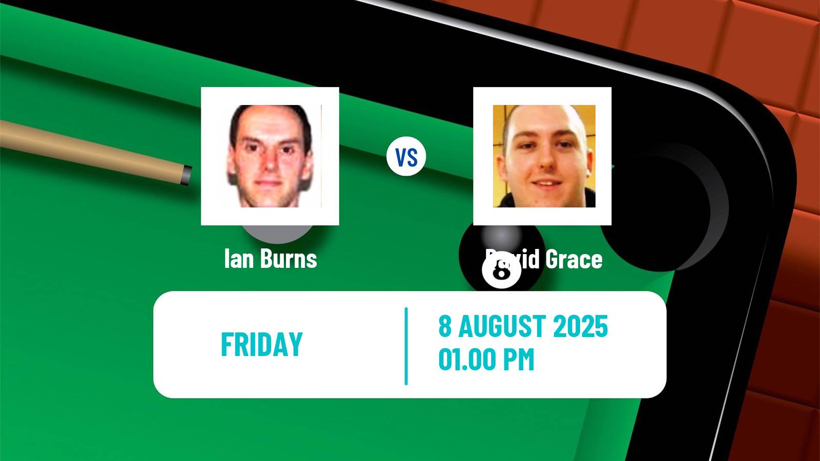 Snooker Saudi Arabia Masters Ian Burns - David Grace