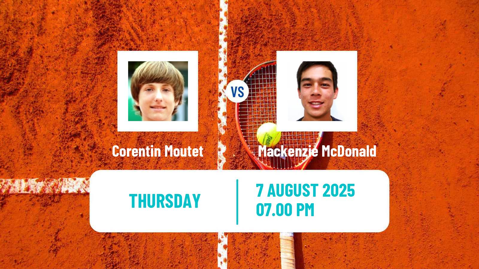 Tennis ATP Cincinnati Corentin Moutet - Mackenzie McDonald