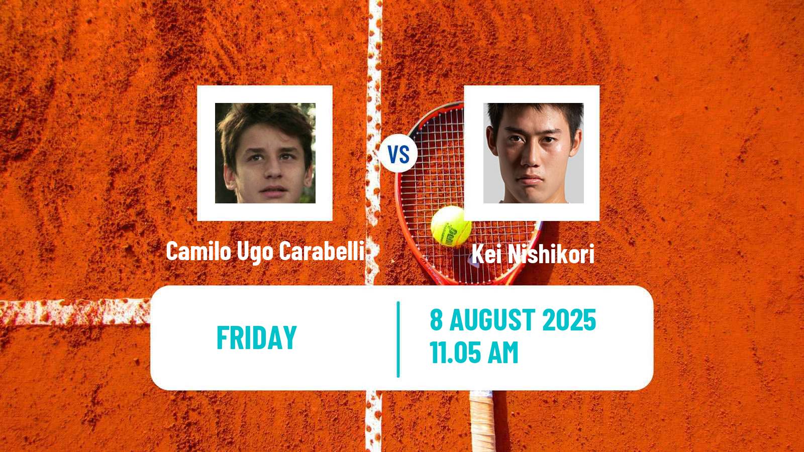 Tennis ATP Cincinnati Camilo Ugo Carabelli - Kei Nishikori