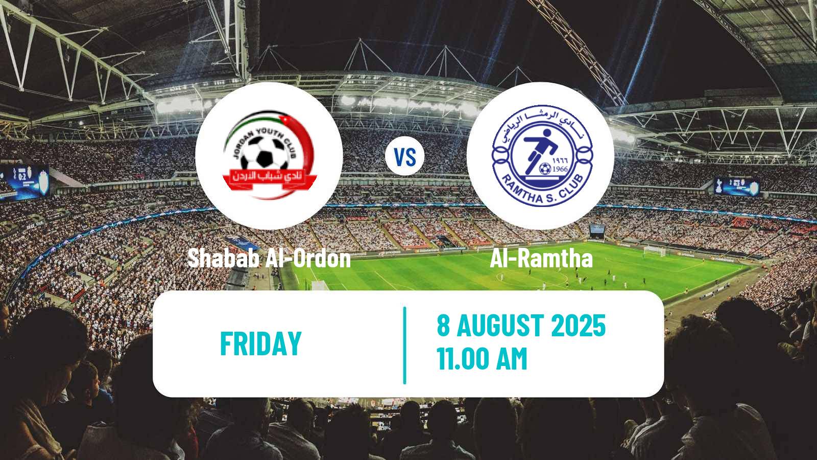 Soccer Jordan Premier League Shabab Al-Ordon - Al-Ramtha