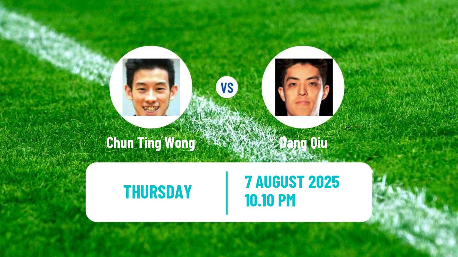 Table tennis Wtt Champions Yokohama Men Chun Ting Wong - Dang Qiu