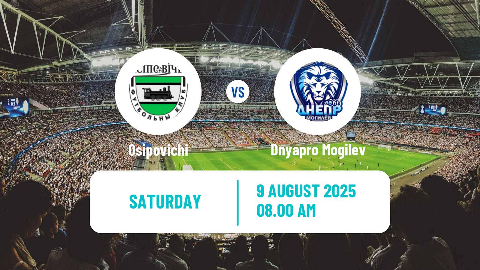 Soccer Belarusian Pershaya Liga Osipovichi - Dnyapro Mogilev