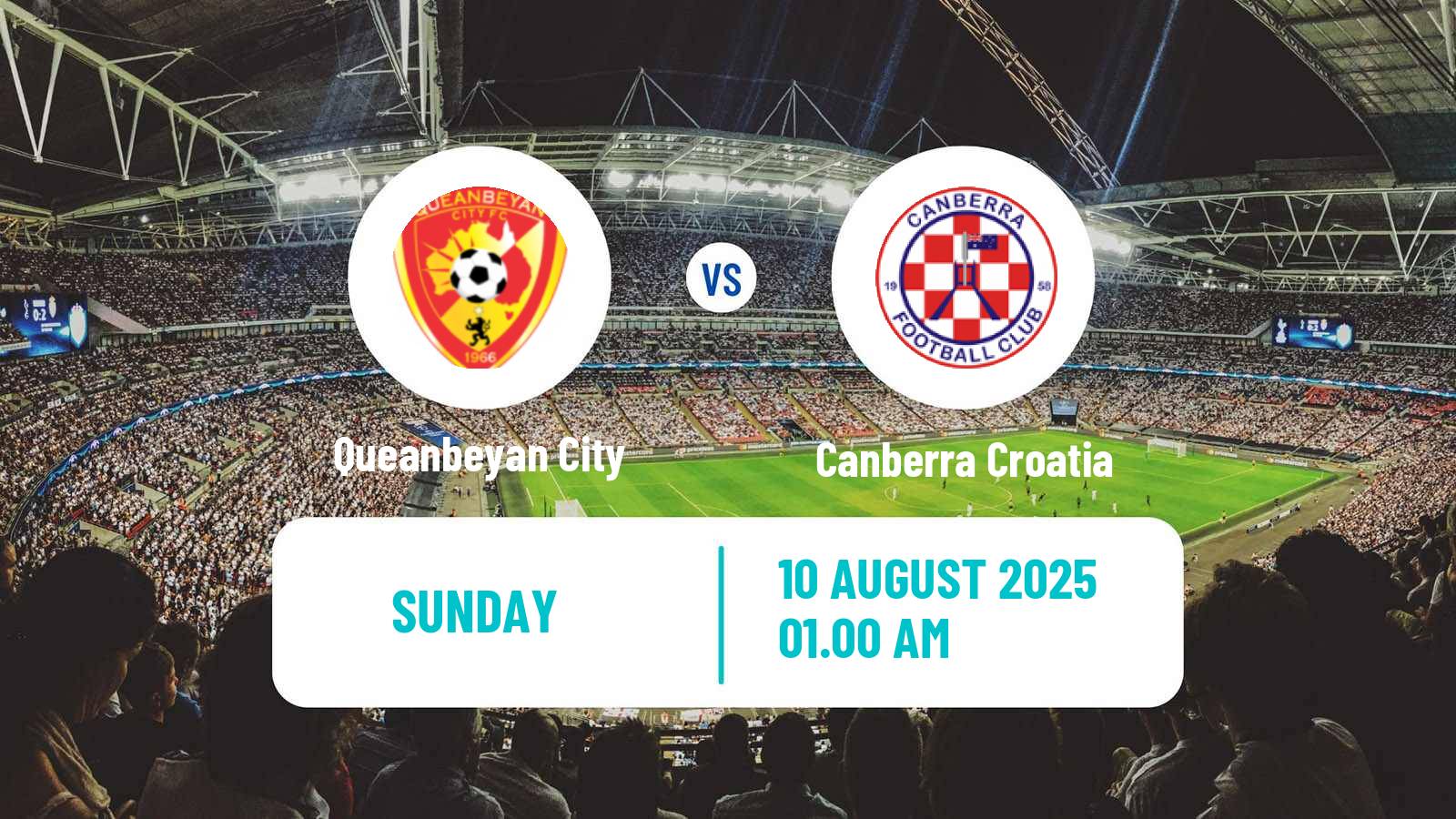 Soccer Australian NPL ACT Queanbeyan City - Canberra Croatia