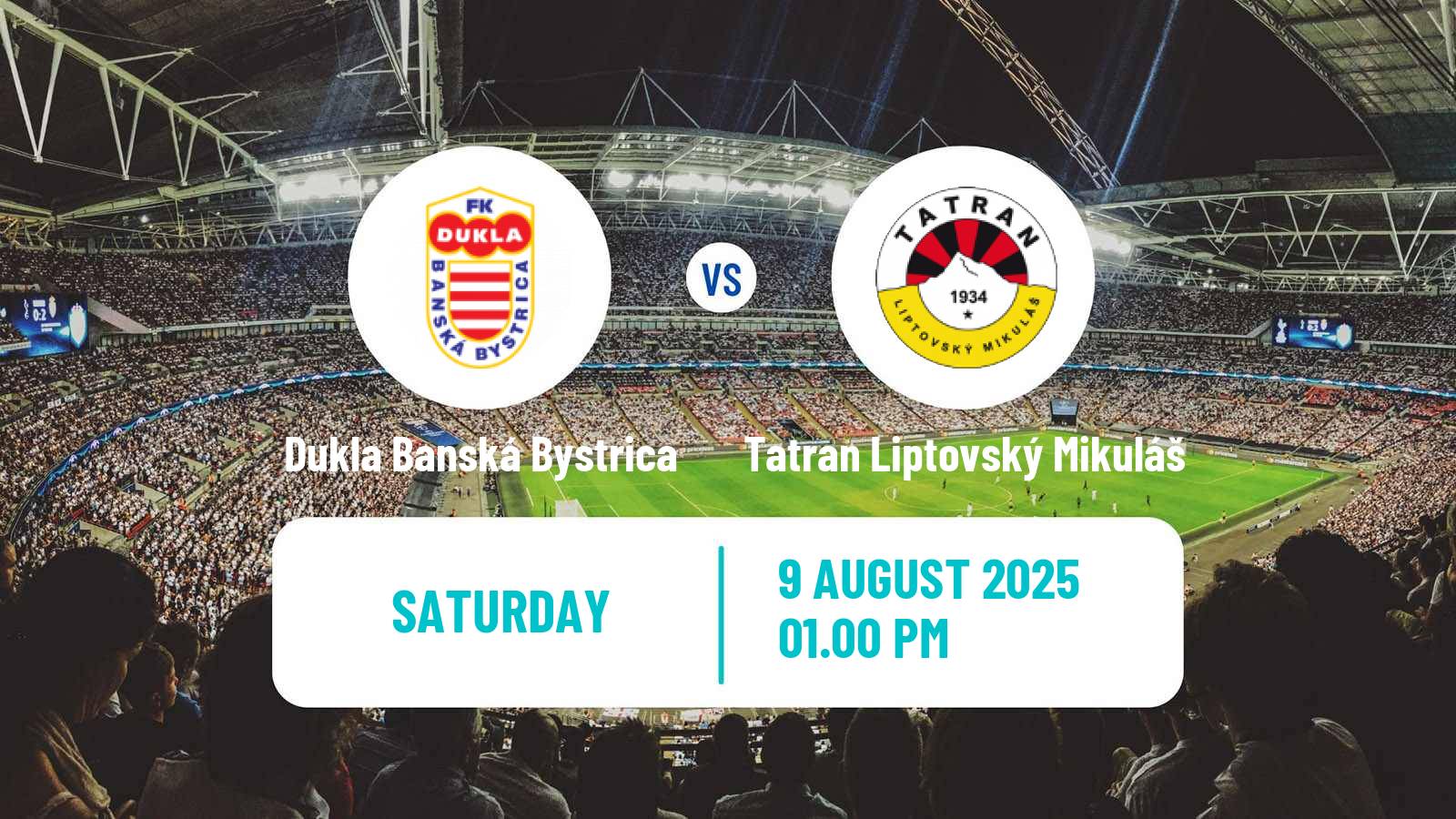 Soccer Slovak 2 Liga Dukla Banská Bystrica - Tatran Liptovský Mikuláš