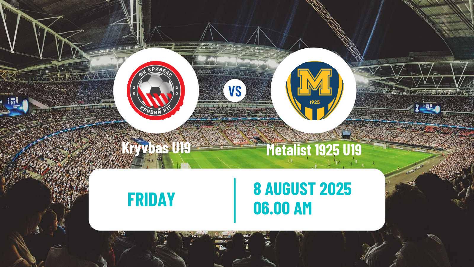 Soccer Ukrainian U19 League Kryvbas U19 - Metalist 1925 U19