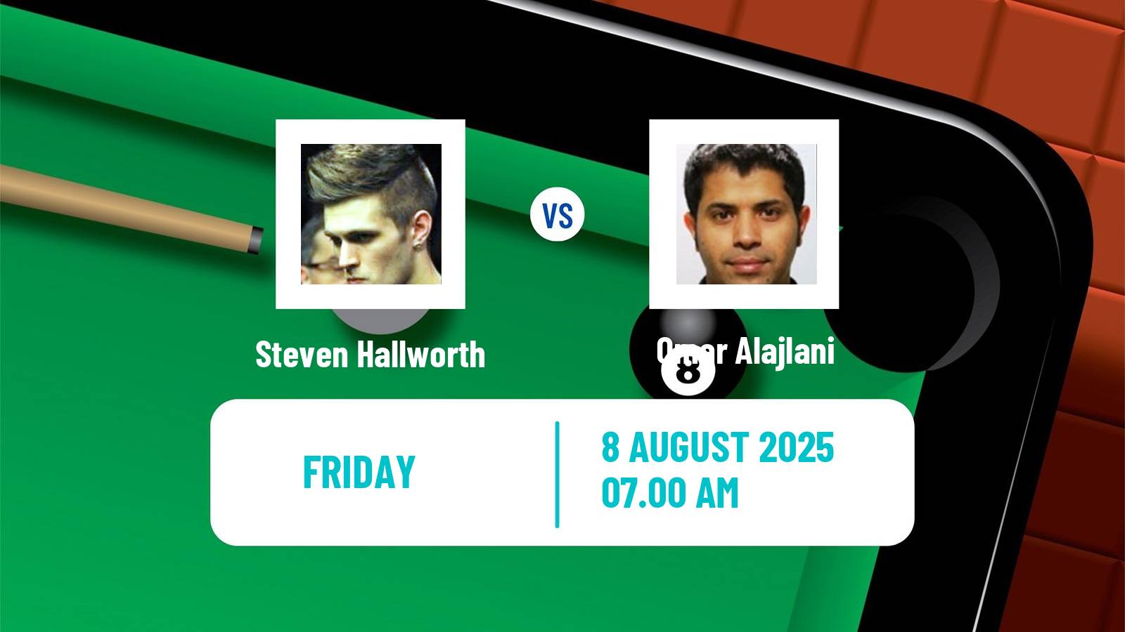 Snooker Saudi Arabia Masters Steven Hallworth - Omar Alajlani