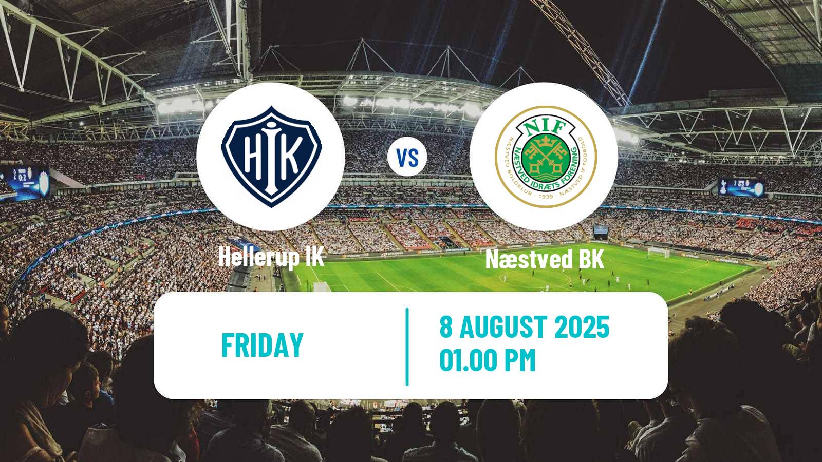 Soccer Danish 2 Division Hellerup - Næstved BK