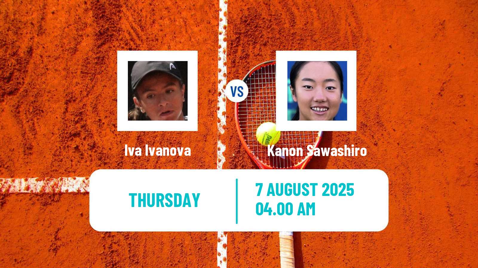 Tennis ITF W15 Monastir 28 Women Iva Ivanova - Kanon Sawashiro