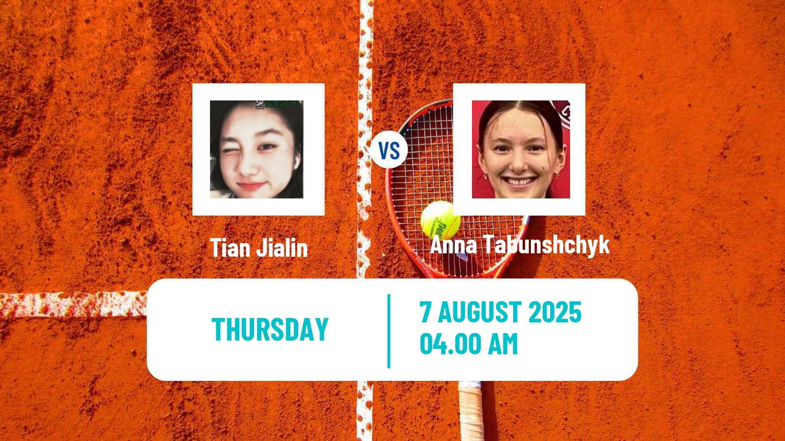 Tennis ITF W15 Monastir 28 Women Tian Jialin - Anna Tabunshchyk