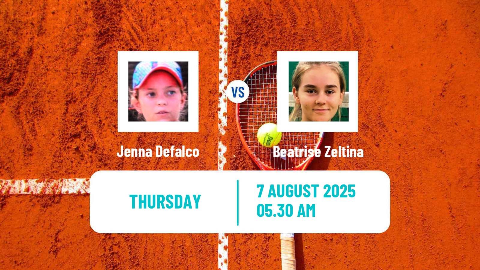Tennis ITF W15 Monastir 28 Women Jenna Defalco - Beatrise Zeltina