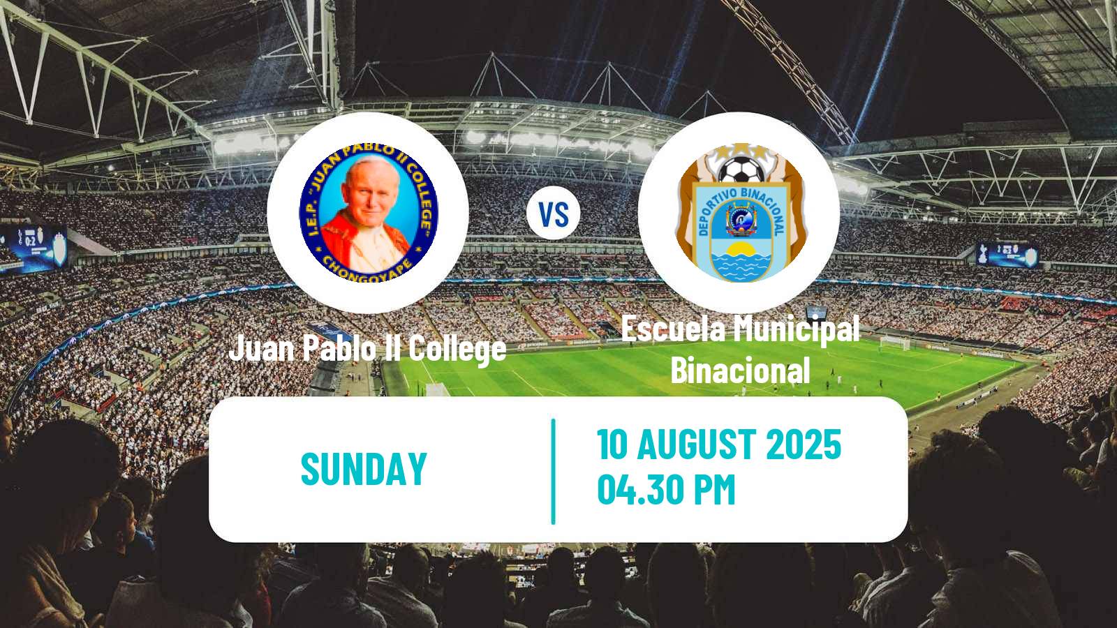 Soccer Peruvian Liga 1 Juan Pablo II College - Escuela Municipal Binacional
