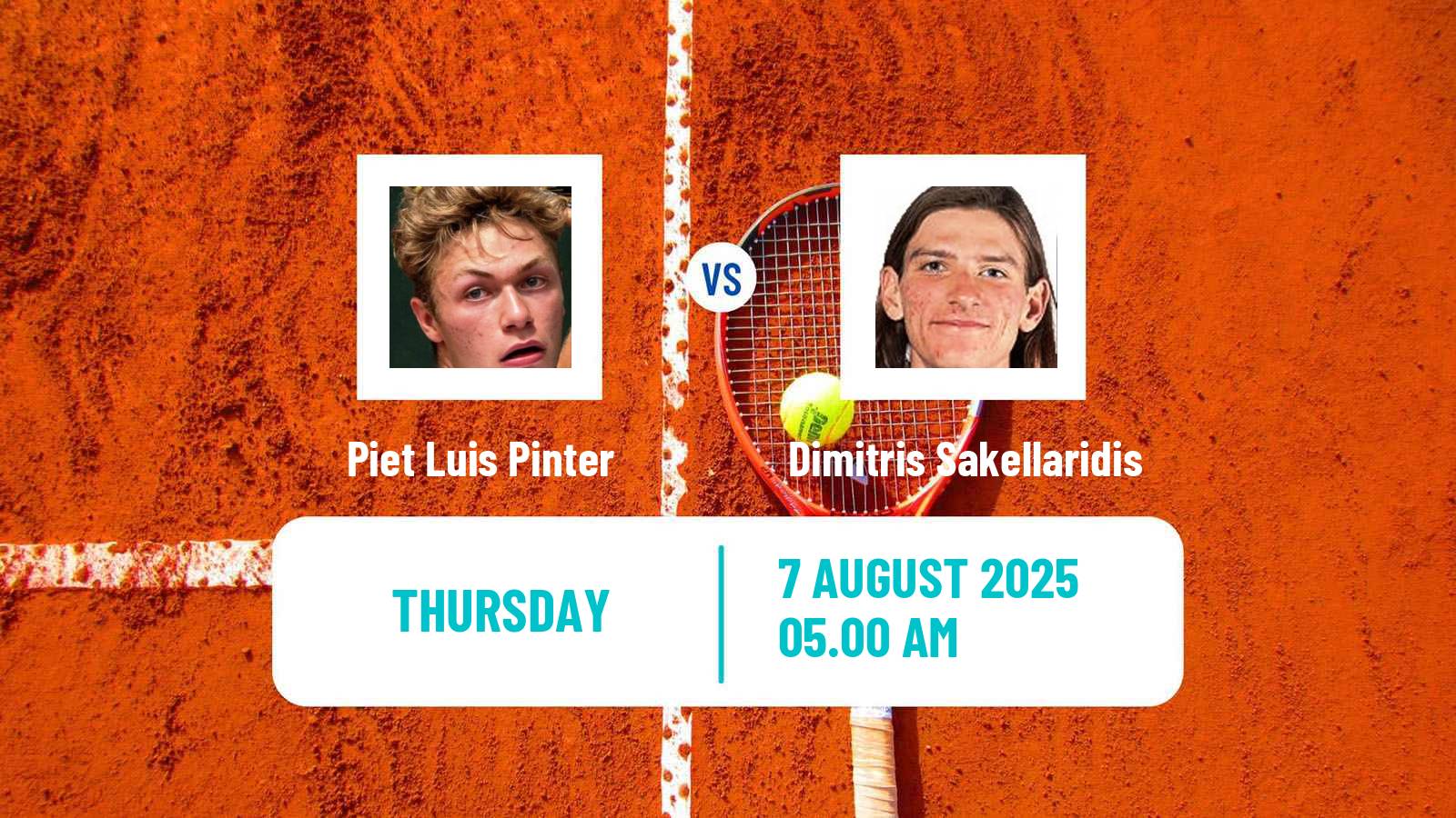 Tennis ITF M15 Slovenska Bistrica Men Piet Luis Pinter - Dimitris Sakellaridis