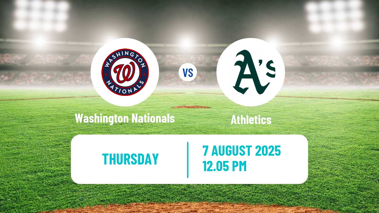 Baseball MLB Washington Nationals - Athletics