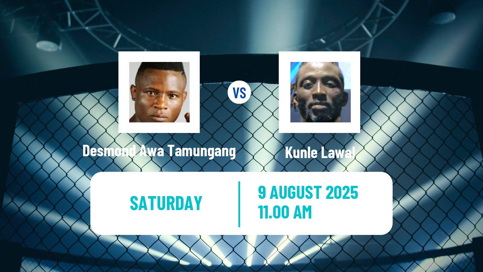 MMA Welterweight Pfl Africa Men Desmond Awa Tamungang - Kunle Lawal