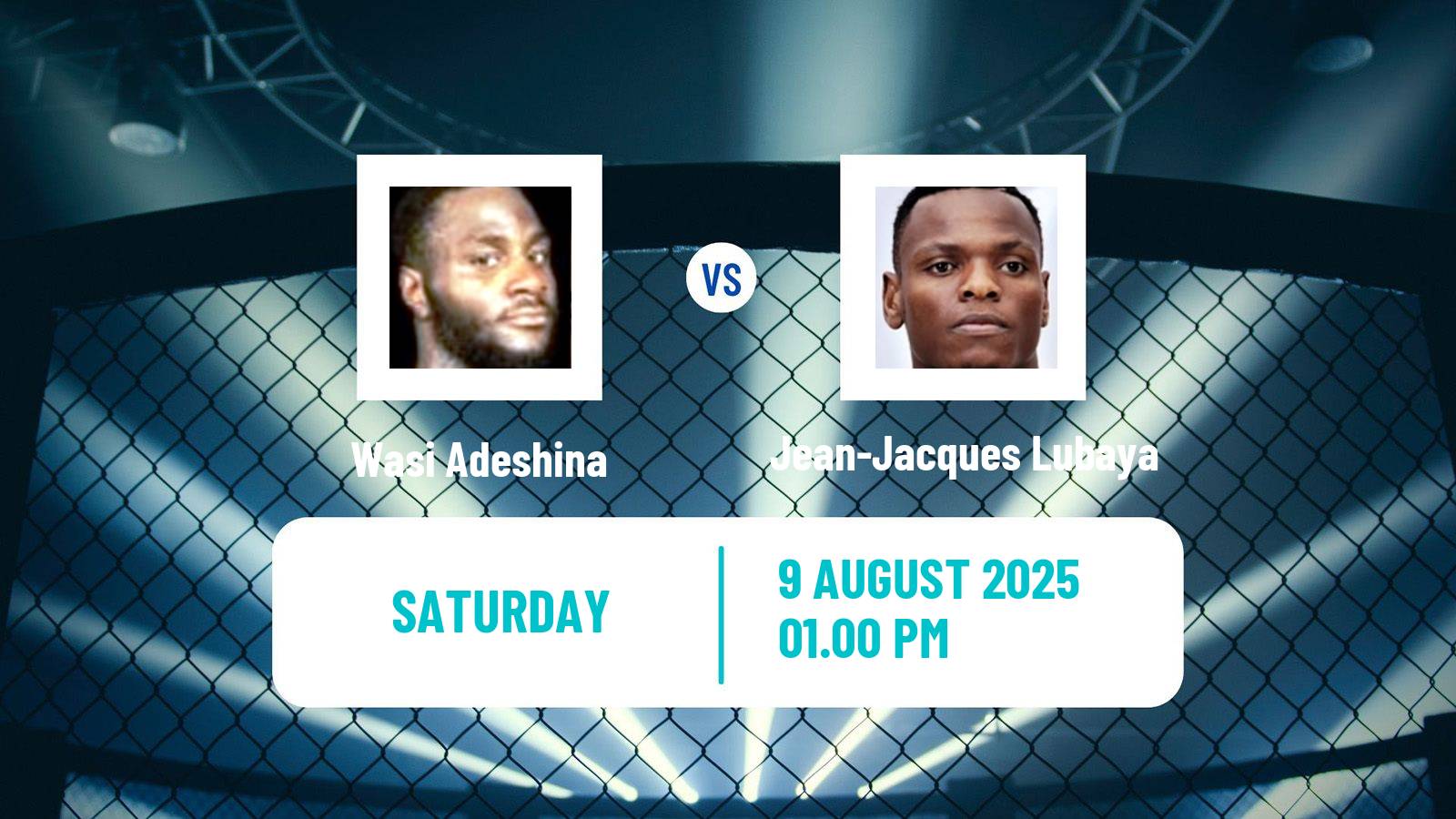 MMA Featherweight Pfl Africa Tournament Men Wasi Adeshina - Jean-Jacques Lubaya