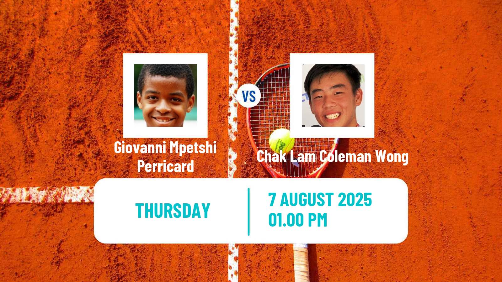 Tennis ATP Cincinnati Giovanni Mpetshi Perricard - Chak Lam Coleman Wong