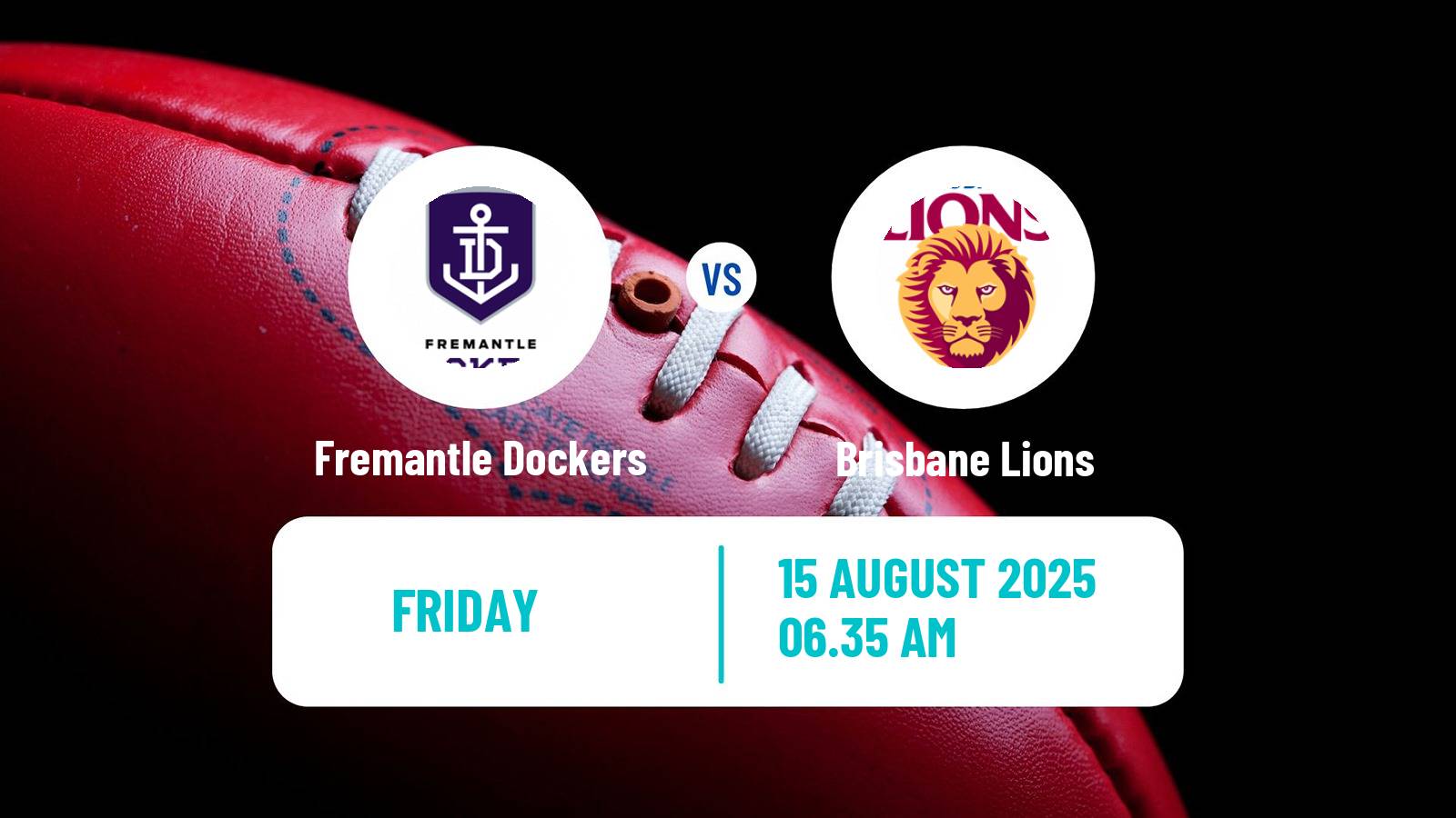 Aussie rules AFL Fremantle Dockers - Brisbane Lions