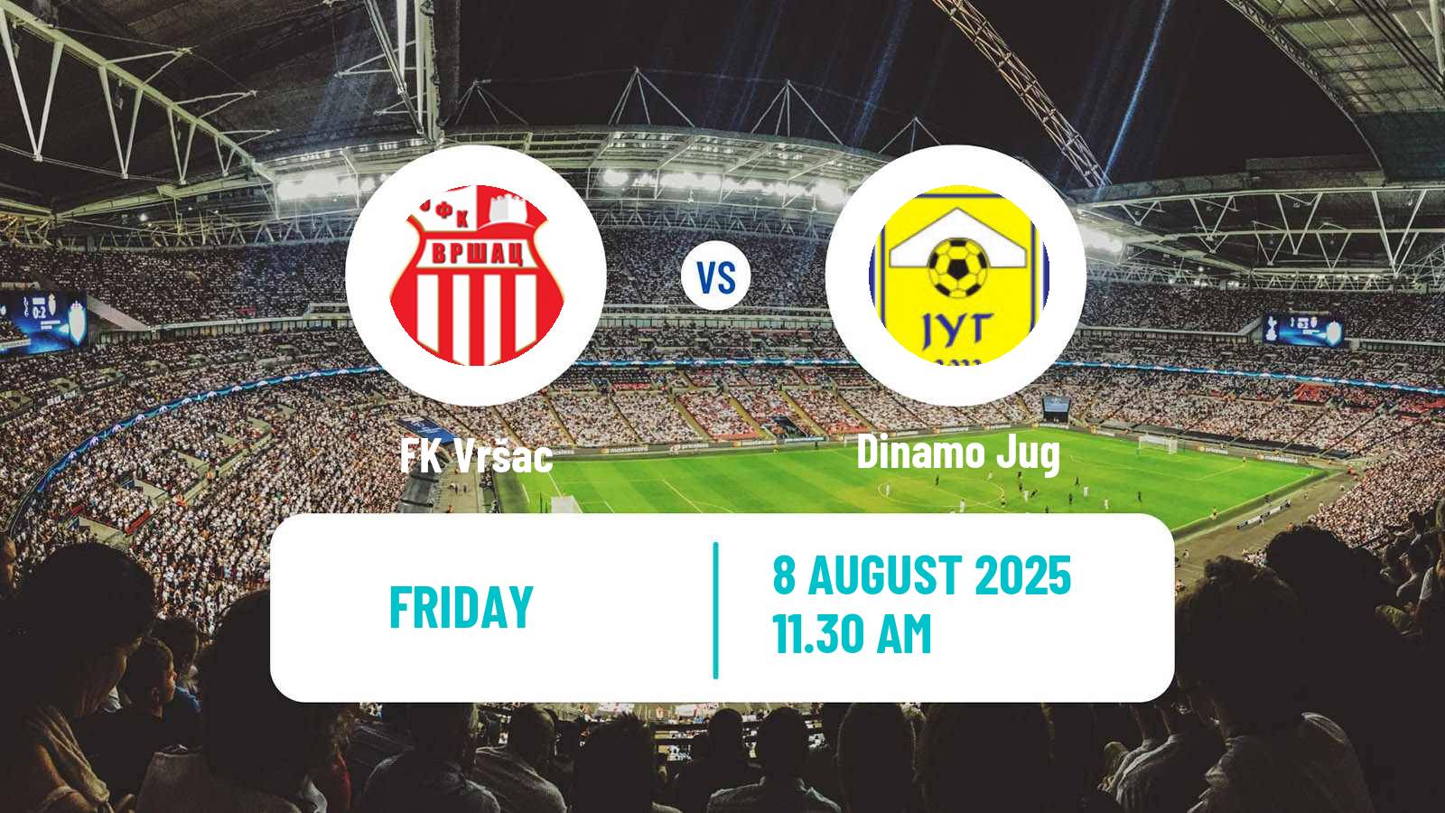 Soccer Serbian Prva Liga Vršac - Dinamo Jug
