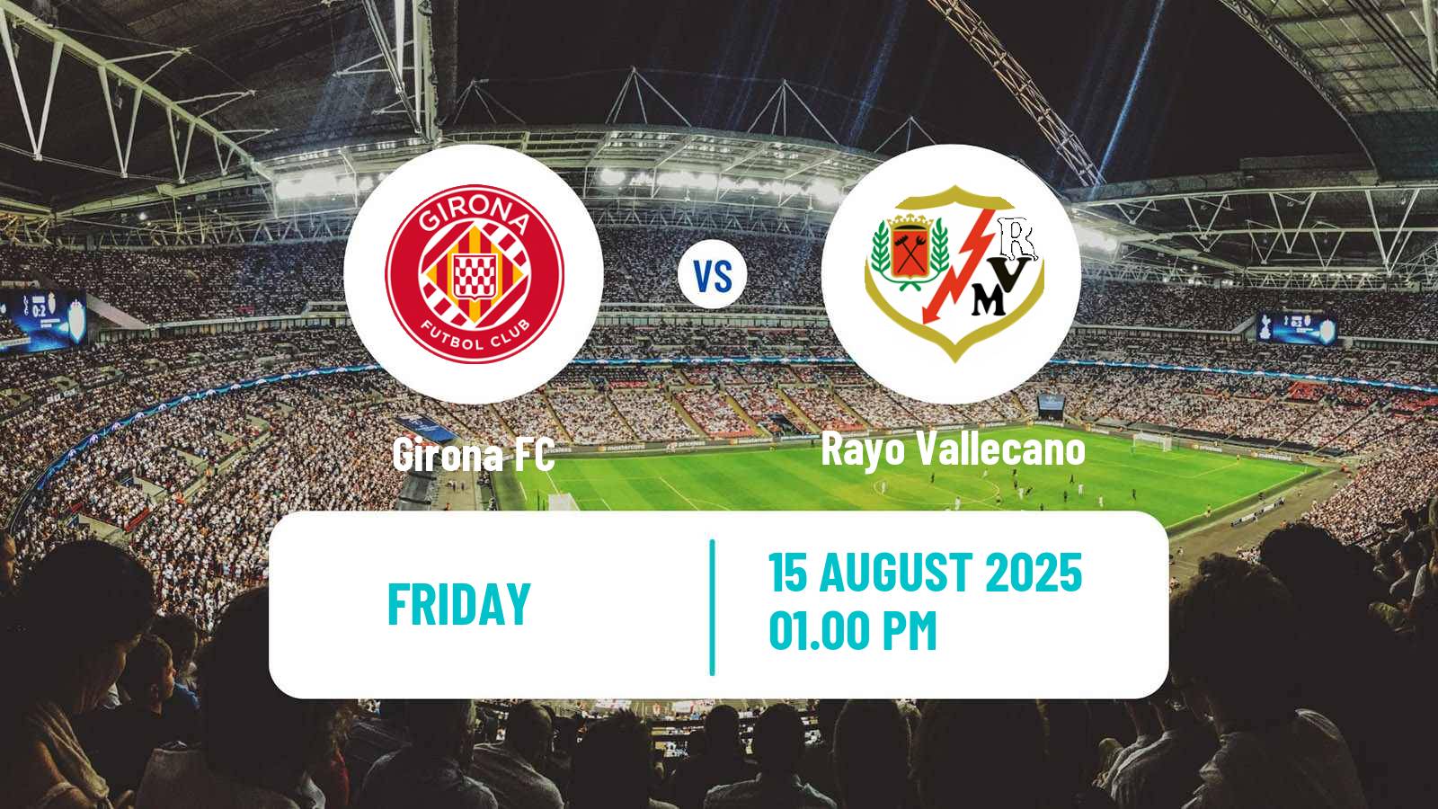 Soccer Spanish LaLiga Girona - Rayo Vallecano