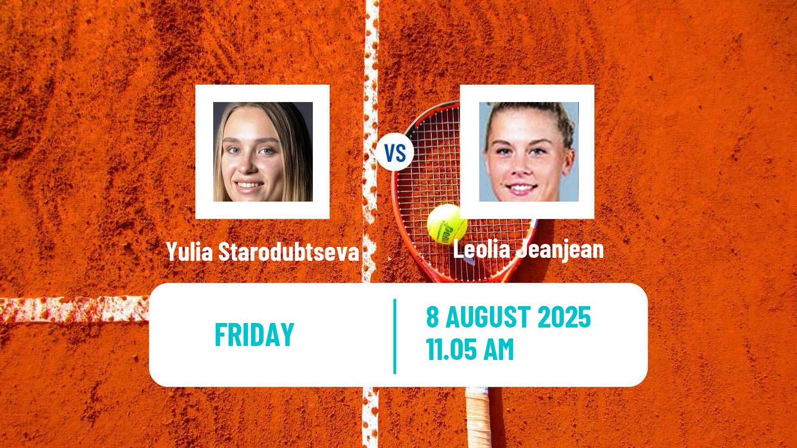 Tennis WTA Cincinnati Yulia Starodubtseva - Leolia Jeanjean