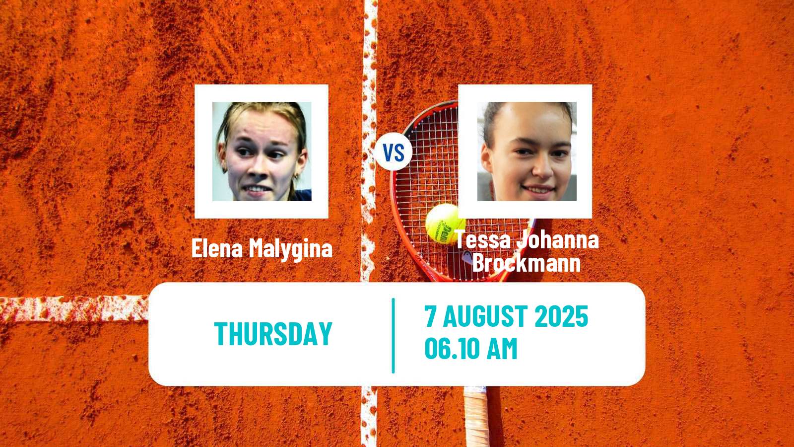Tennis ITF W50 H Leipzig Women Elena Malygina - Tessa Johanna Brockmann