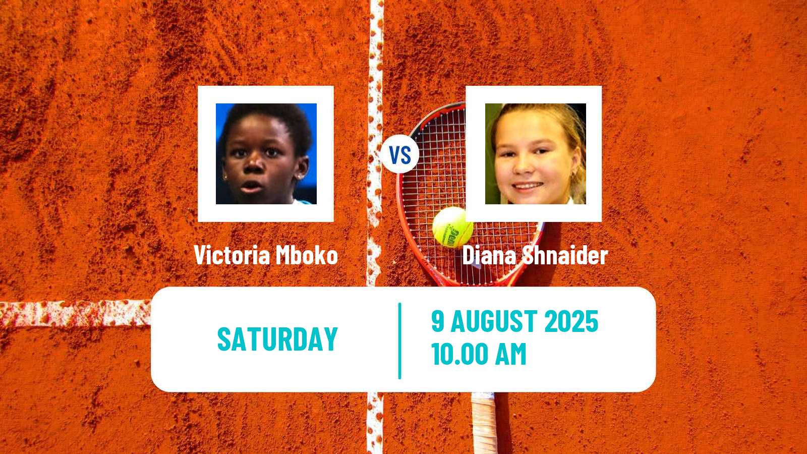 Tennis WTA Cincinnati Victoria Mboko - Diana Shnaider